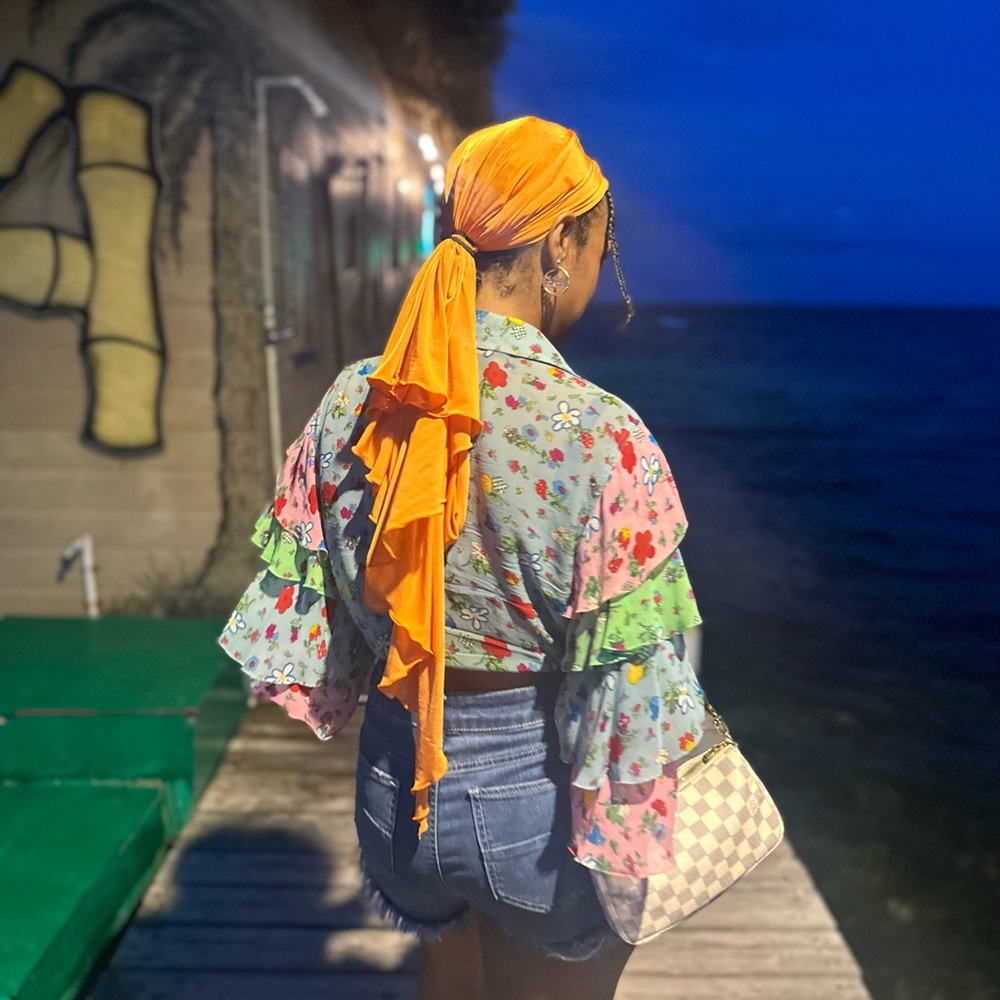 Moschino Floral Ruffle Top - Multicolor - Picture 2 of 15